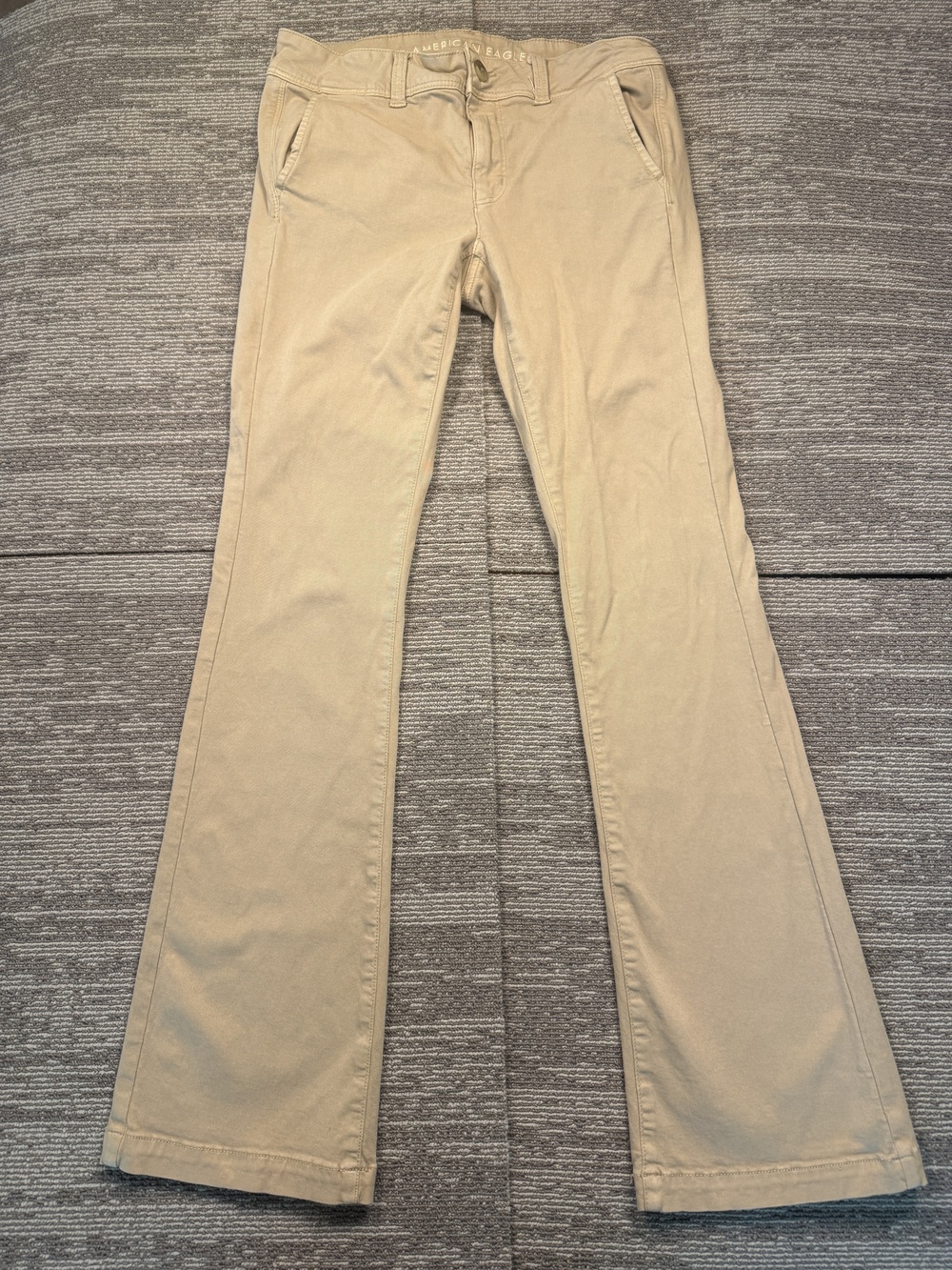 American Eagle Outfitters Chino Pants Womens 6 Tall Beige Stretch Twill Casual